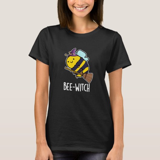 Bijenwitch Funny Bee Pun Dark BG T-shirt (Voorkant)