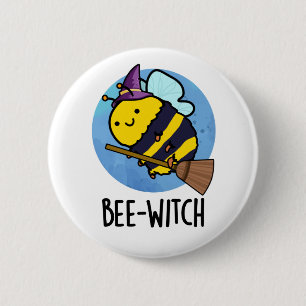 Bijenwitch Funny Bee Pun Ronde Button 5,7 Cm