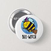Bijenwitch Funny Bee Pun Ronde Button 5,7 Cm (Voorkant /achterkant)