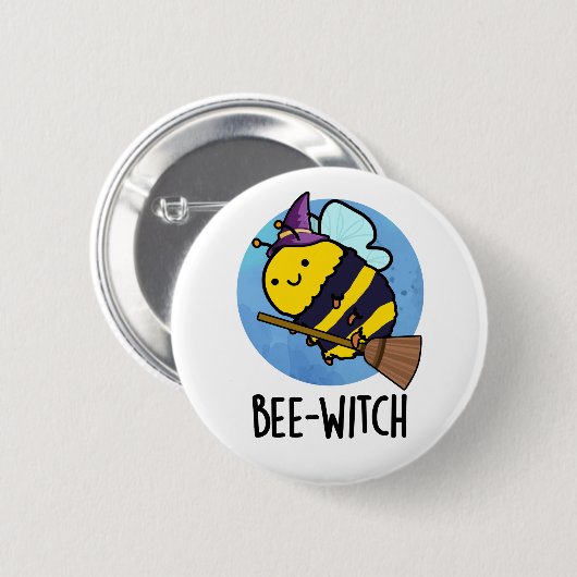 Bijenwitch Funny Bee Pun Ronde Button 5,7 Cm (Voorkant /achterkant)
