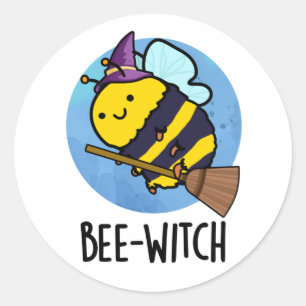 Bijenwitch Funny Bee Pun Ronde Sticker