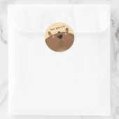 bijenzacht ronde sticker (Tas)