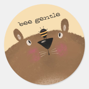 bijenzacht ronde sticker