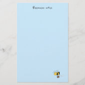 Bijenzakelijke Bij, Vermoeide Gestresste Bij met A Briefpapier (Voorkant)