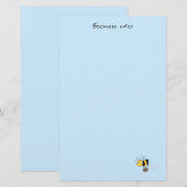 Bijenzakelijke Bij, Vermoeide Gestresste Bij met A Briefpapier (Voorkant / Achterkant)