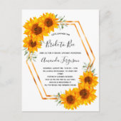 Bijenzonnebloemen honingbijen uitnodiging (Voorkant)