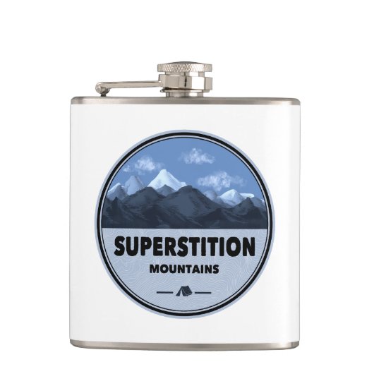 Bijgeloof bergen Arizona Camping Heupfles (Voorkant)