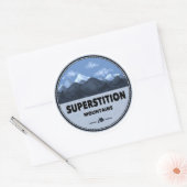Bijgeloof bergen Arizona Camping Ronde Sticker (Envelop)