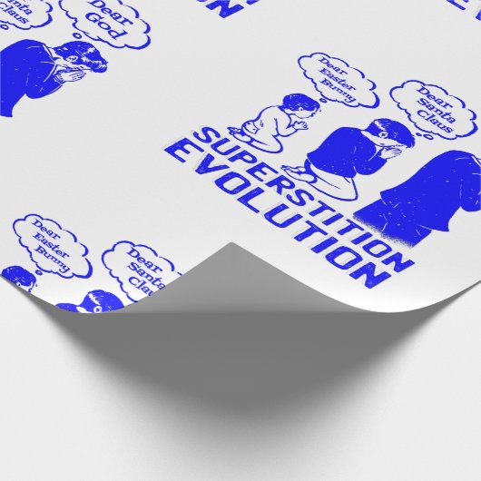 bijgeloof evolutie grappig cadeaupapier (Hoek)