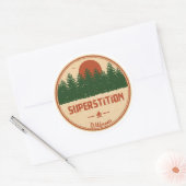 Bijgeloof Wilderness Arizona Ronde Sticker (Envelop)