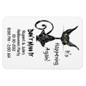 Bijgelovige Zwarte Kat Save the Date Magneet (Horizontaal)