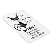 Bijgelovige Zwarte Kat Save the Date Magneet (Rechterzijde)