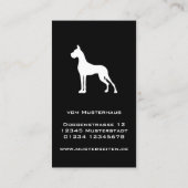 Bijgesneden Great Dane Visitekaartjes (Achterkant)
