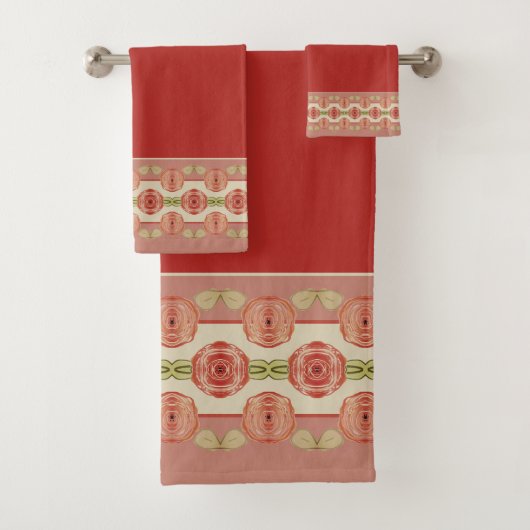 bijgesneden met bloemaccenten bad handdoek (Insitu)