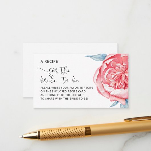 Bijgevoegde kaart bruidsdouche. (Voorkant / Achterkant in situ)