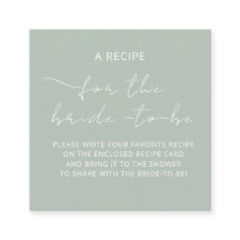 Bijgevoegde kaart "EEN RECEPT" voor de bruids douc