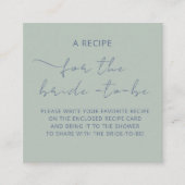 Bijgevoegde kaart "EEN RECEPT" voor de bruids douc (Voorkant)