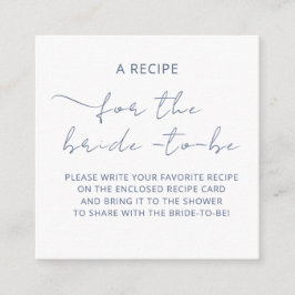 Bijgevoegde kaart "EEN RECEPT" voor de bruidsdouch