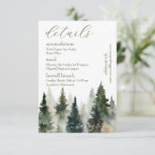 Bijgevoegde kaart |FOrest Pine Watercolor (Staand voorkant)