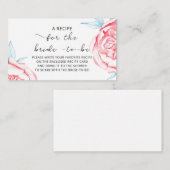 Bijgevoegde kaart "RECEPT voor de aanstaande bruid (Voorkant / Achterkant)