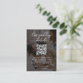 Bijgevoegde kaart | Trouwwebsite QR-code invoeging (Staand voorkant)