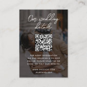 Bijgevoegde kaart | Trouwwebsite QR-code invoeging (Voorkant)