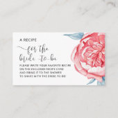 Bijgevoegde kaart voor bruidsfeest. (Voorkant)