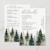 Bijgevoegde kaart | Waterverf Forest Pines (Voorkant / Achterkant)