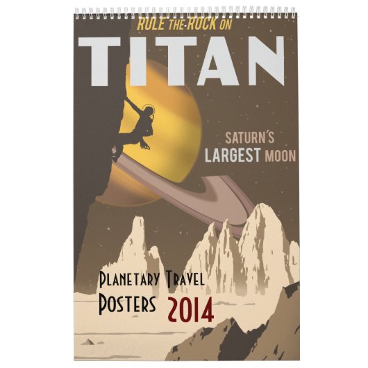 Bijgewerkt 2014 Ruimtevaartreisposters Kalender (Hoes)