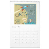 Bijgewerkt 2014 Ruimtevaartreisposters Kalender (Jan 2026)