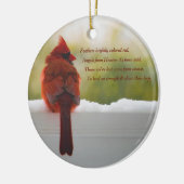 Bijgewerkt kardinaal met bezoeker van hemelgedicht keramisch ornament (Links)