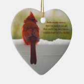 **Bijgewerkt* Kardinaal met bezoeker van het hemel Keramisch Ornament (Rechts)