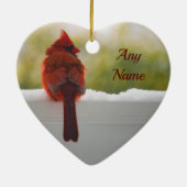 **Bijgewerkt* Kardinaal met bezoeker van het hemel Keramisch Ornament (Achterkant)
