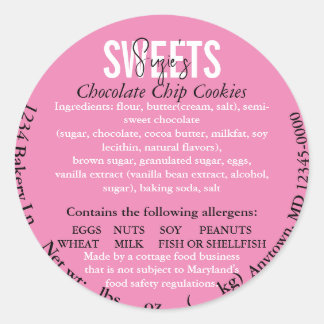 Bijgewerkt MARYLAND State Cottage Law Ingrediënt Ronde Sticker