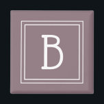 Bijgewerkt Monogrammed Grape Paars & White Initiaa Magneet<br><div class="desc">Moderne en stijlvolle gepersonaliseerde monogram toegevoegd aan decoratieve chic framed magnet in stralende moderne zachte druif en wit. Geweldig cadeauidee! Eenvoudig aan te passen met een ontwerptool om het uw eigen te maken! Neem contact met me op beachpausedesigns@gmail.com als je hulp nodig hebt of vragen hebt met dit of een...</div>