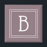 Bijgewerkt Monogrammed Grape Paars & White Initiaa Magneet<br><div class="desc">Moderne en stijlvolle gepersonaliseerde monogram toegevoegd aan decoratieve chic framed magnet in stralende moderne zachte druif en wit. Geweldig cadeauidee! Eenvoudig aan te passen met een ontwerptool om het uw eigen te maken! Neem contact met me op beachpausedesigns@gmail.com als je hulp nodig hebt of vragen hebt met dit of een...</div>