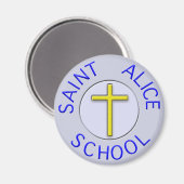 Bijgewerkt Saint Alice Blauw/grijs en goud Patch Magneet (Voorkant / Achterkant)