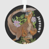 Bijgewerkt TemplatePersonalized Naam Dinosaur Rapt Ornament (achterkant)