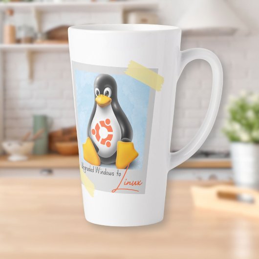 Bijgewerkt Windows Ubuntu Linux TUX Latte Mok