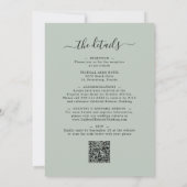 Bijgewerkte Eucalyptus Gold Sage All in One Weddin Kaart (Achterkant)