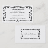 Bijgewerkte herkansing art deco-grens eenvoudige b visitekaartje (Voorkant / Achterkant)