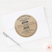 Bijgewerkte rustieke Arkansas huisje voedsel wet l Ronde Sticker (Envelop)