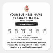 Bijgewerkte Texas Cottage Law Food Label sticker (Voorkant)