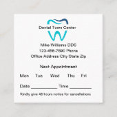 Bijgewerkte Visitekaartje voor herbenoeming van De Afsprakenkaartje (Voorkant)