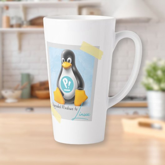 Bijgewerkte Windows PopOS Tux Latte Mok