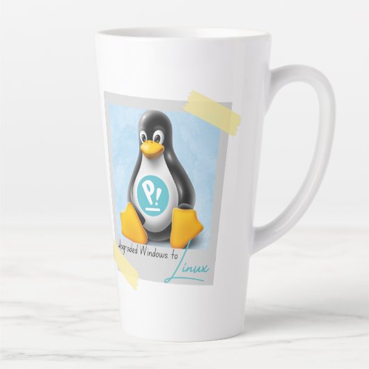 Bijgewerkte Windows PopOS Tux Latte Mok (Rechts)