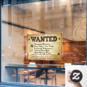 Bijgezochte Rustic Westerne Restaurant Hulp aanpas Raamsticker (Cafe Raam)