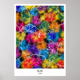 Bijie China Stadsplattegrond Poster