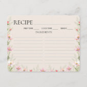 Bijkaart Recept Wilde Bloemen Bruiloft. Informatiekaartje (Voorkant)