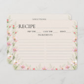 Bijkaart Recept Wilde Bloemen Bruiloft. Informatiekaartje (Voorkant / Achterkant)